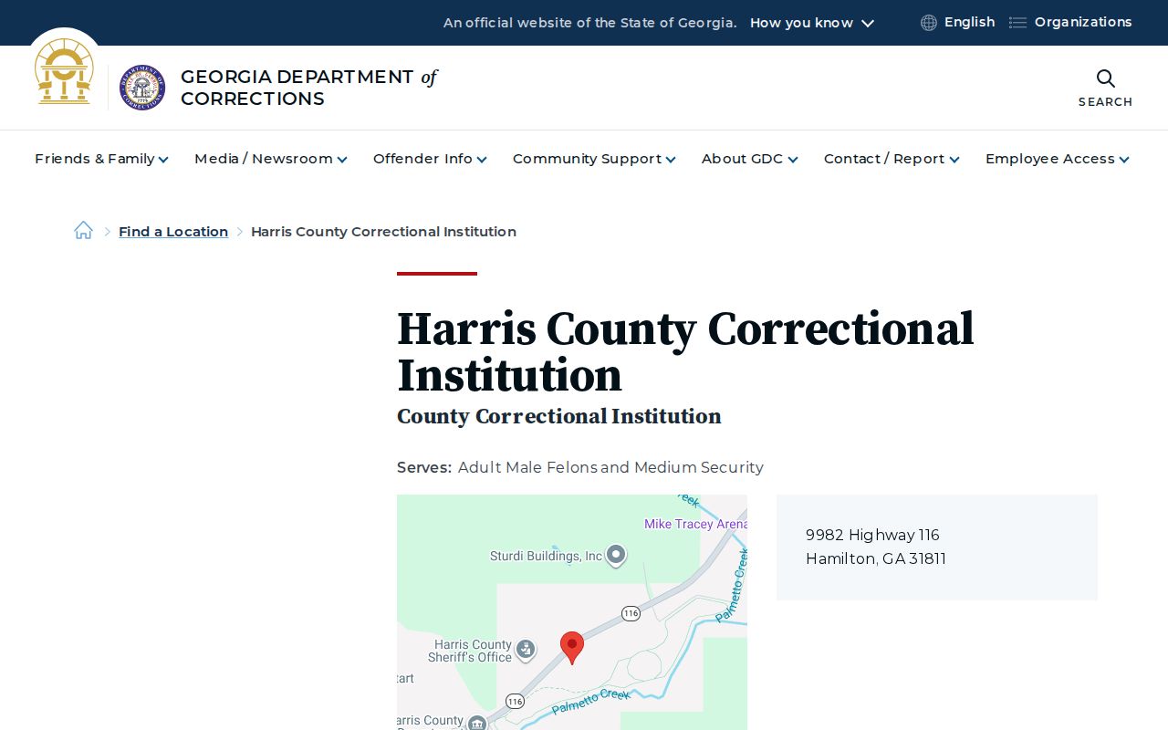 Harris County Correctional Institution offender release source